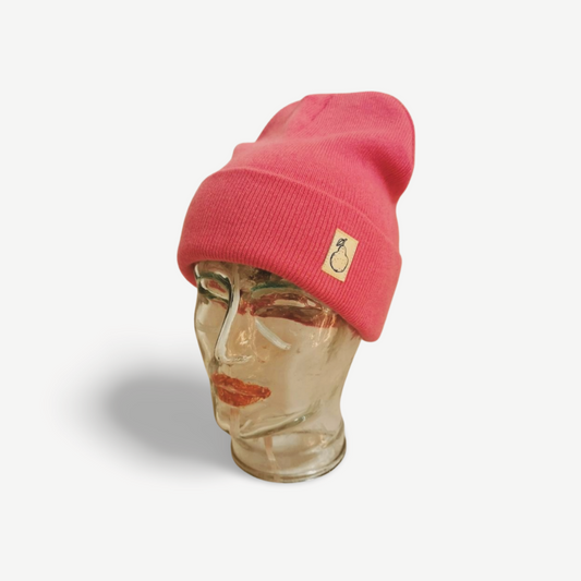 Beanie aus Merinowolle - Korallenlicht