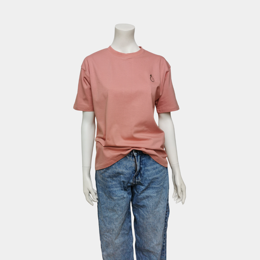 T-Shirt Basic Pear aus Bio-Baumwolle - Puderrosa