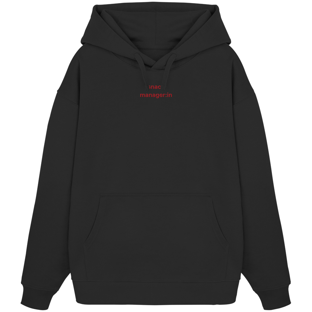 snack manager:in - Organic Oversize Hoodie
