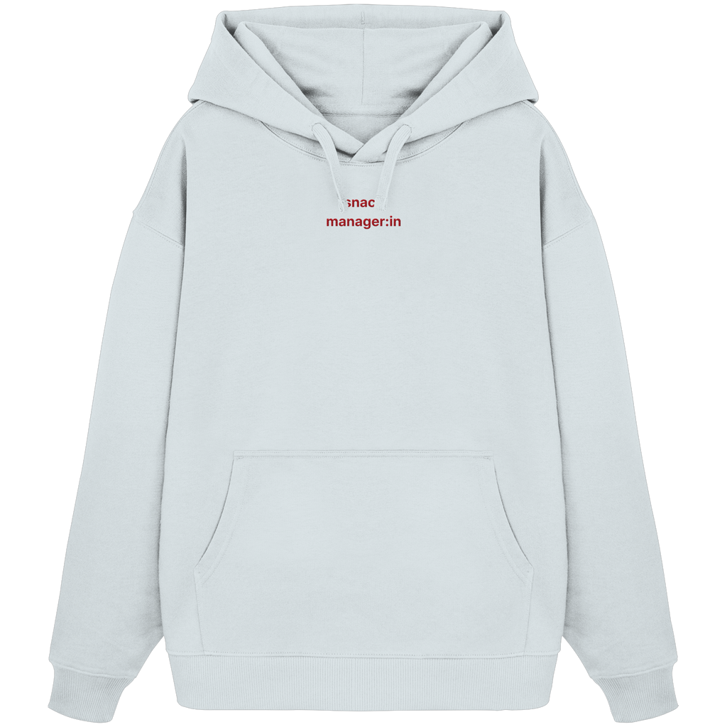 snack manager:in - Organic Oversize Hoodie