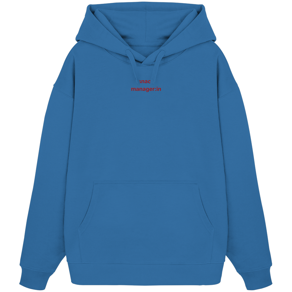 snack manager:in - Organic Oversize Hoodie