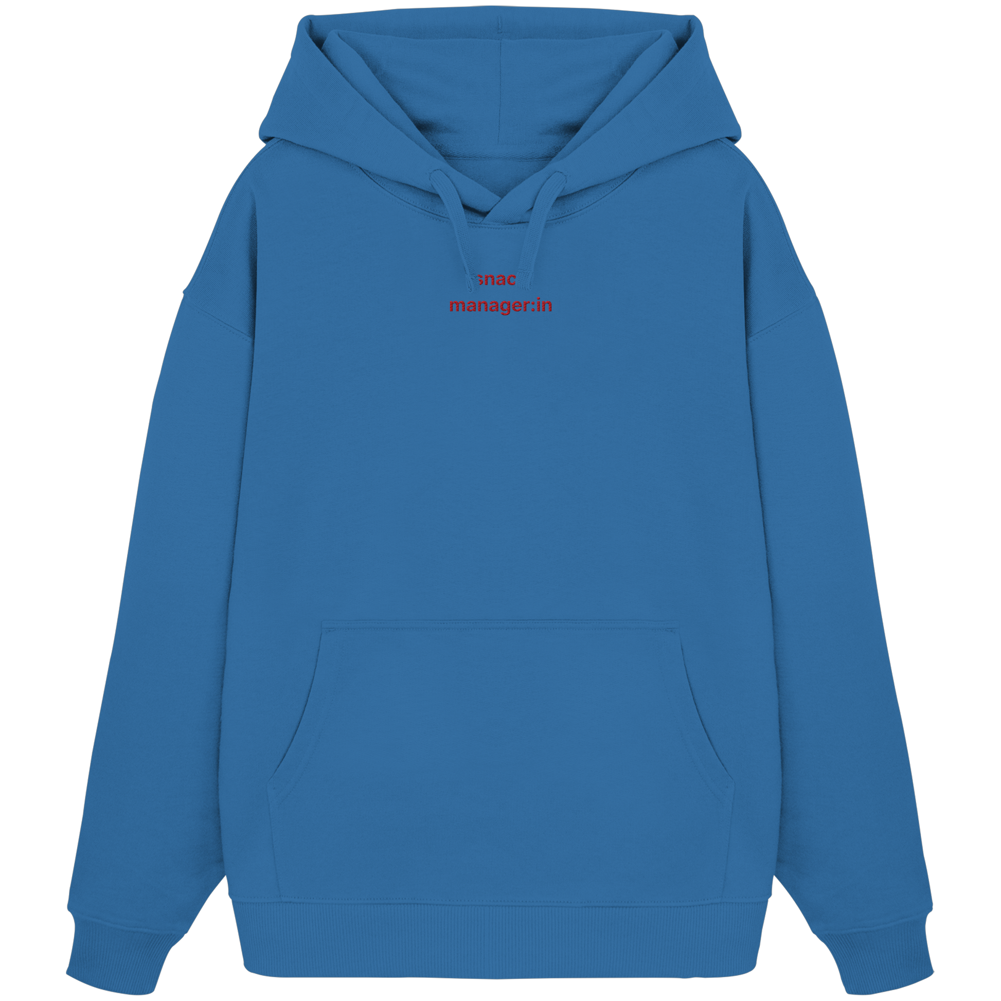 snack manager:in - Organic Oversize Hoodie