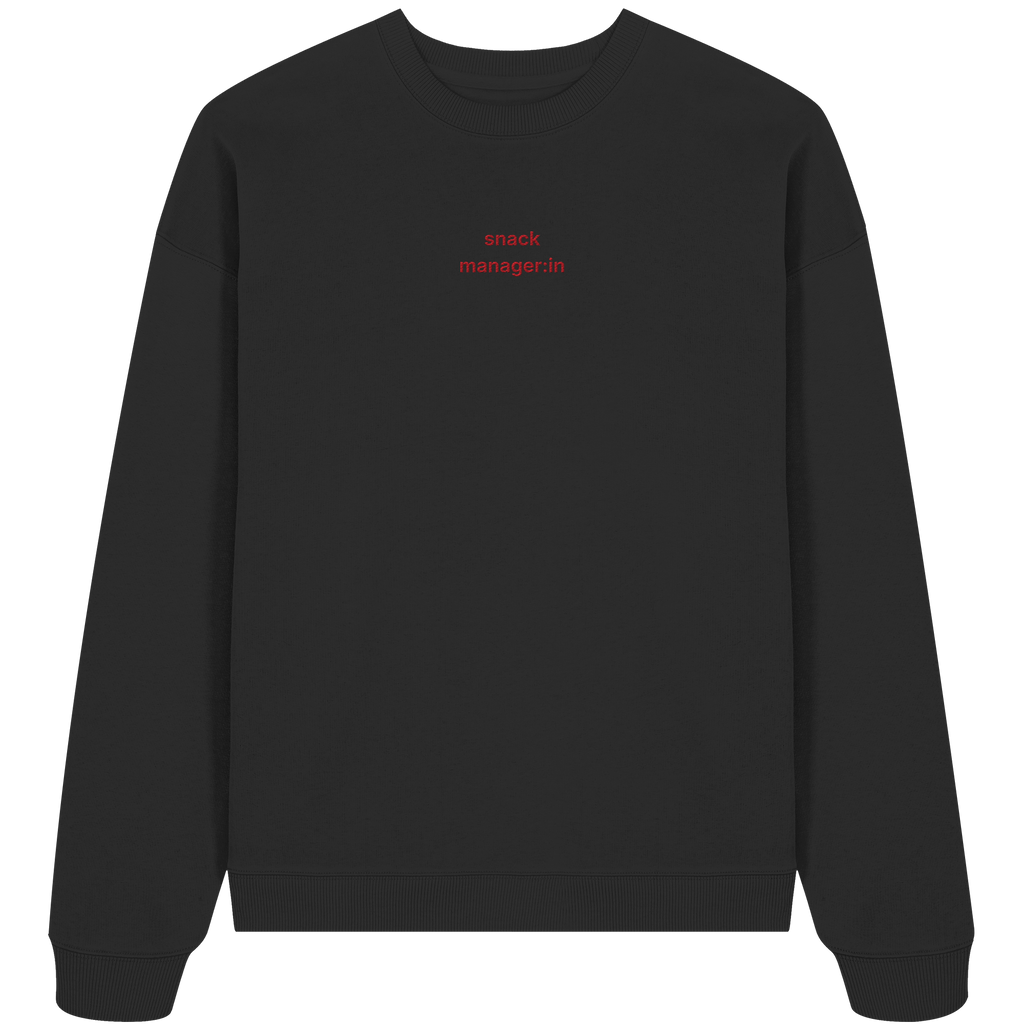 snack manager:in - Organic Oversize Sweatshirt